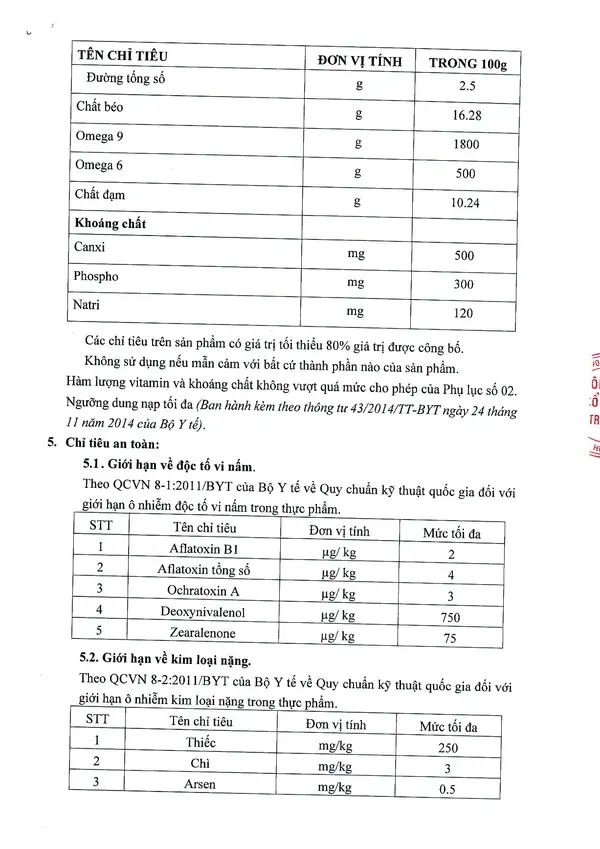 Trang 5/8 – Bản tự công bố sản phẩm 21/NTH/2025