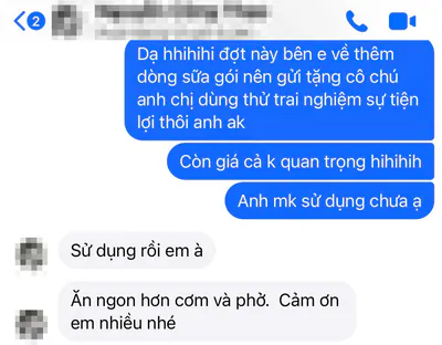 Ảnh chụp Messenger, đã che tên, số điện thoại và ảnh đại diện