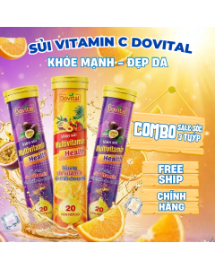 Vi&ecirc;n Sủi MultiVitamin Health Dovital - Thực phẩm bảo vệ sức khỏe Vi&ecirc;n sủi Multivitamin Health