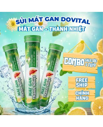 Sủi mát gan Dovital - Thực phẩm bảo vệ sức khỏe Mát gan Thanh nhiệt