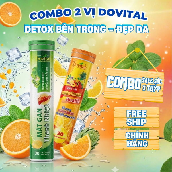 Mát gan + Cam · Combo Dovital