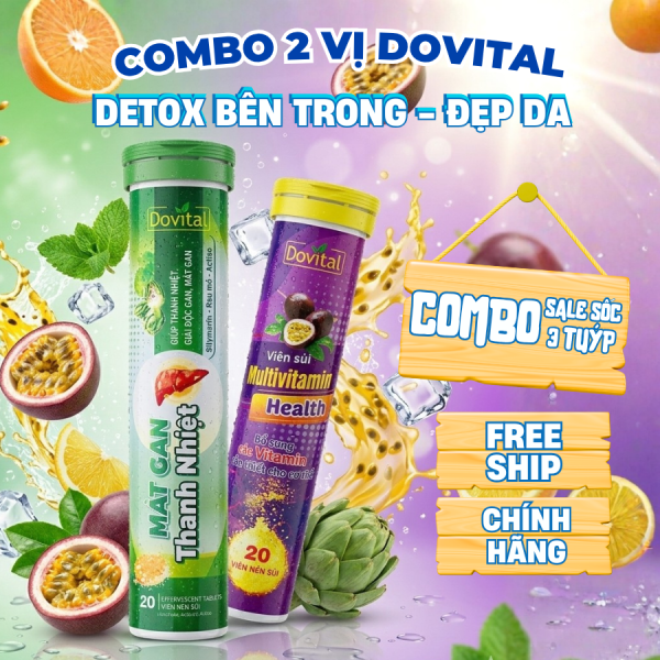 Mát gan + Chanh leo · Combo Dovital