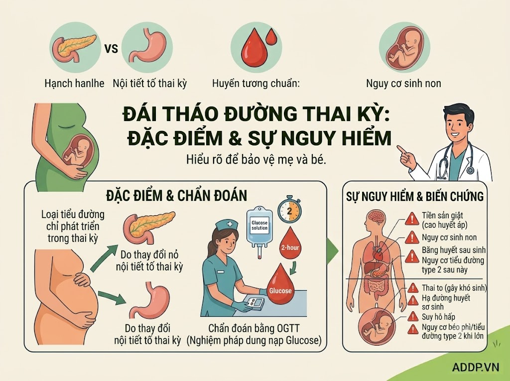 Đái tháo đường thai kỳ là gì? Có nguy hiểm không?