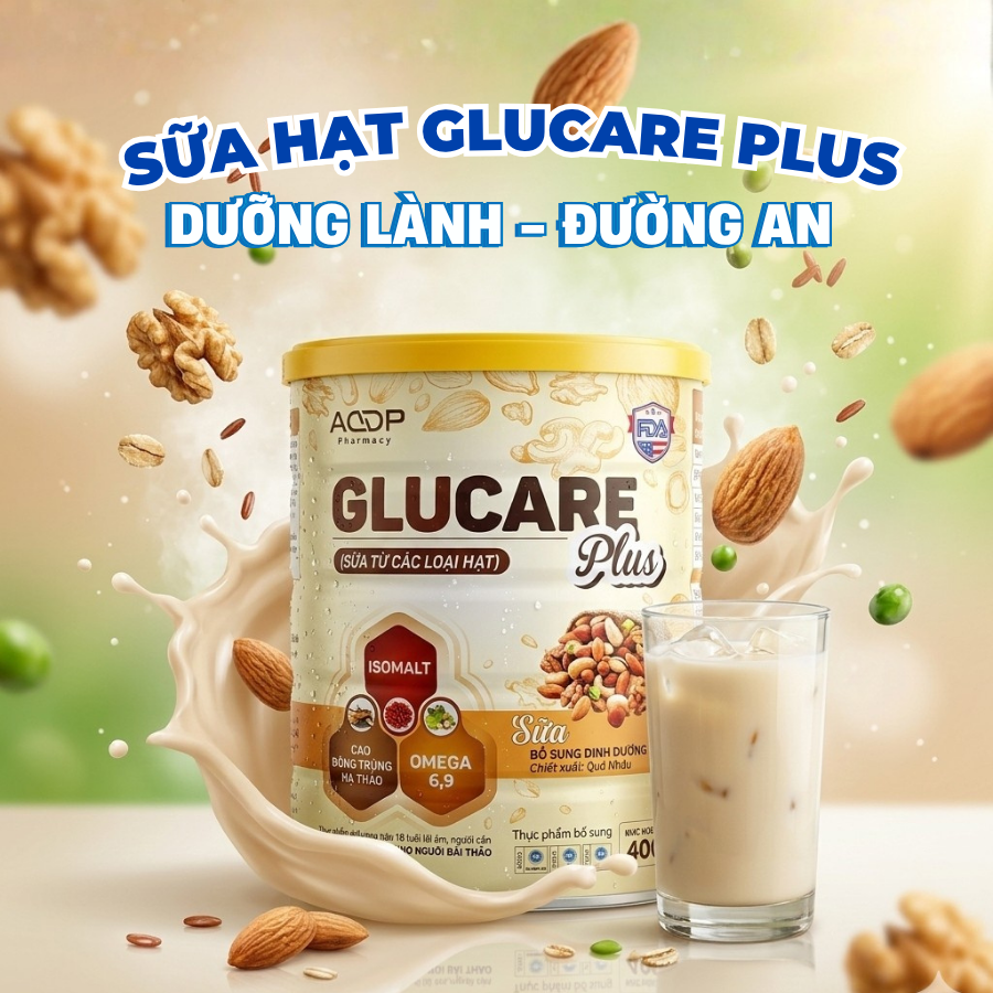 Sữa Hạt Glucare Plus ADDP dinh dưỡng vàng