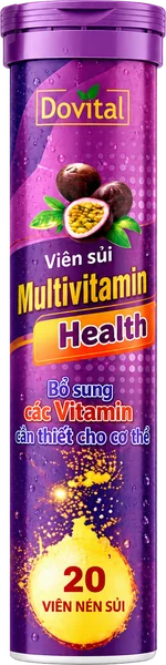 Tuýp viên sủi Dovital MultiVitamin Health vị chanh leo